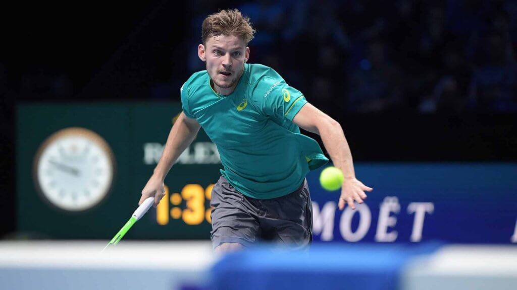 David Goffin es un jugador al que se lo observa más cómodo durante los peloteos desde el fondo de la pista. 