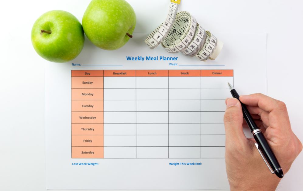 Planificar una dieta semanal saludable es un gran primer paso para bajar de peso.