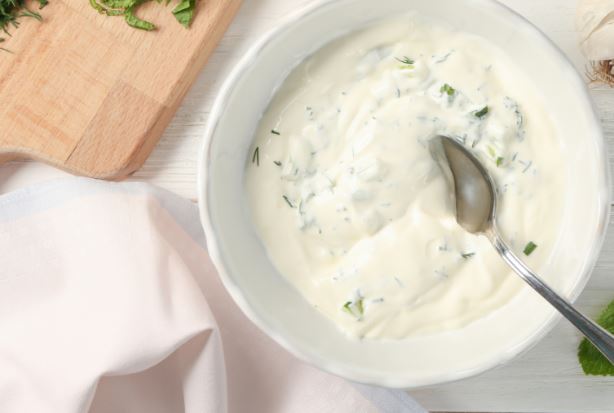 Receta de salsa de yogurt.