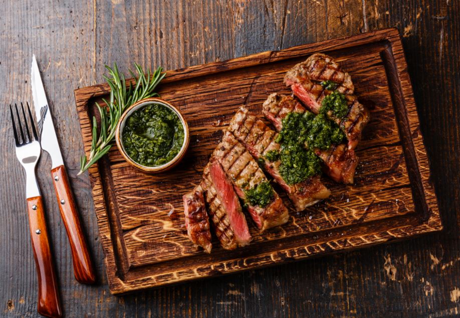 Chimichurri con carne.