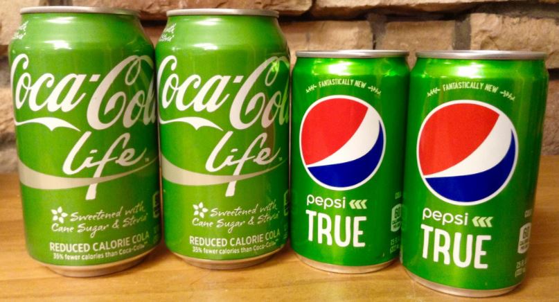 Productos elaborados con stevia.