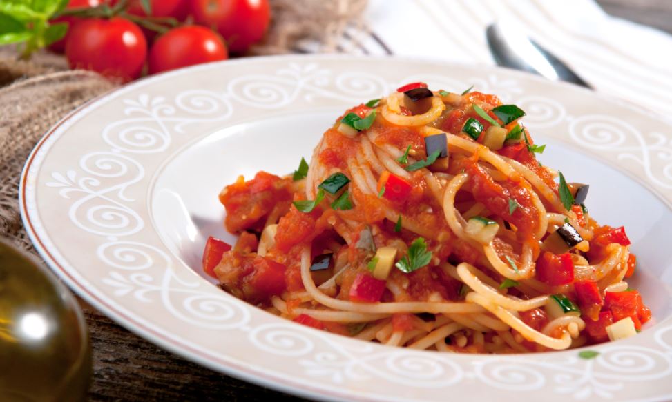 Receta de verduras y pasta.