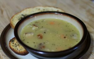 Salsa de puerro y azafrán