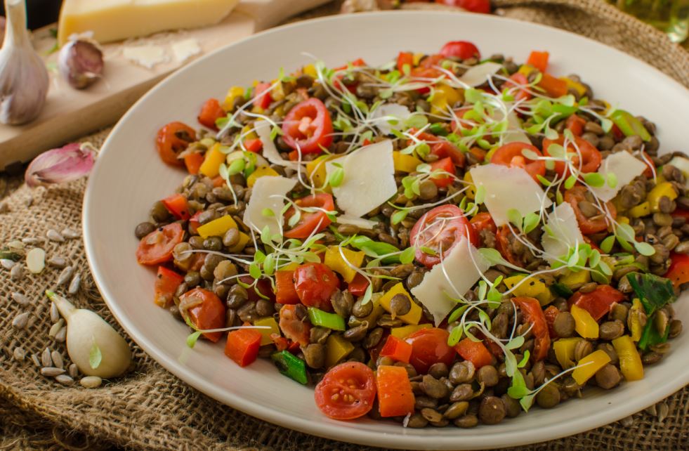 Ensalada de lentejas.