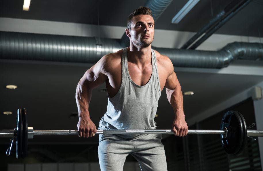 Hacer remo con barra es muy bueno para fortalecer los músculos lumbares.