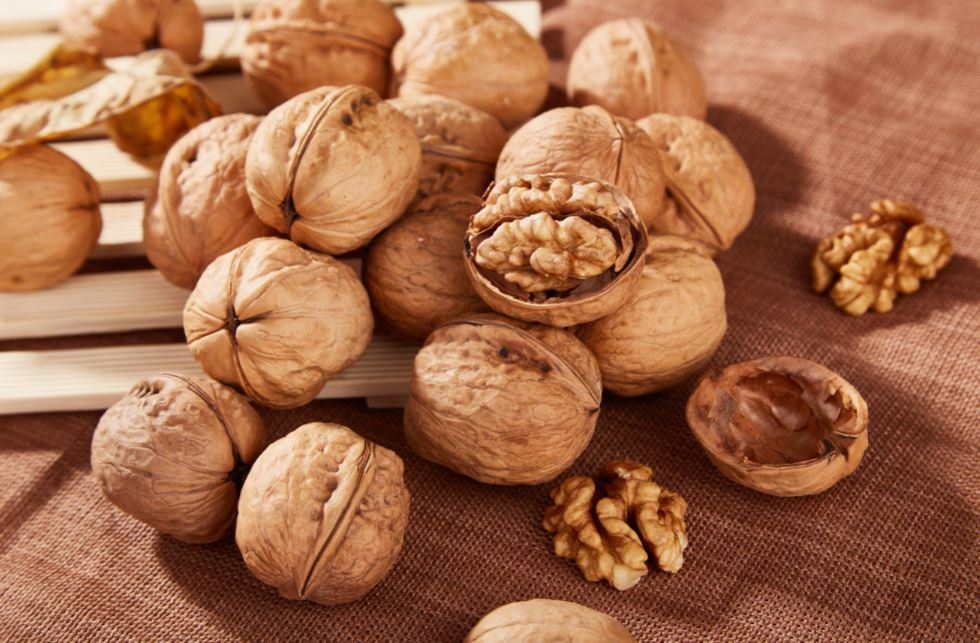 Nueces ricas en magnesio.
