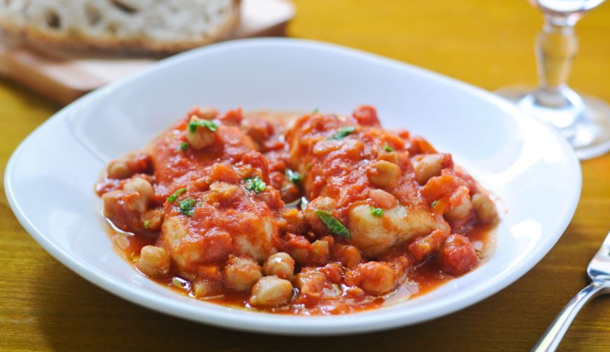 Garbanzos con bacalao.