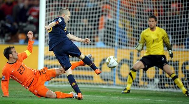 Gol de Andrés Iniesta en la final del Mundial de Sudáfrica en 2010.