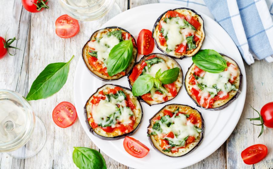 Pizza de berenjena.