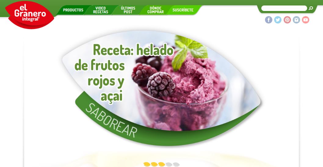 Receta de helado de frutos rojos.