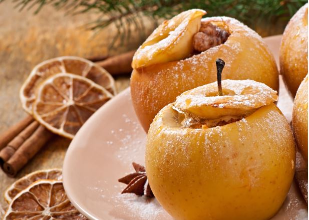 Manzana asada rellena.