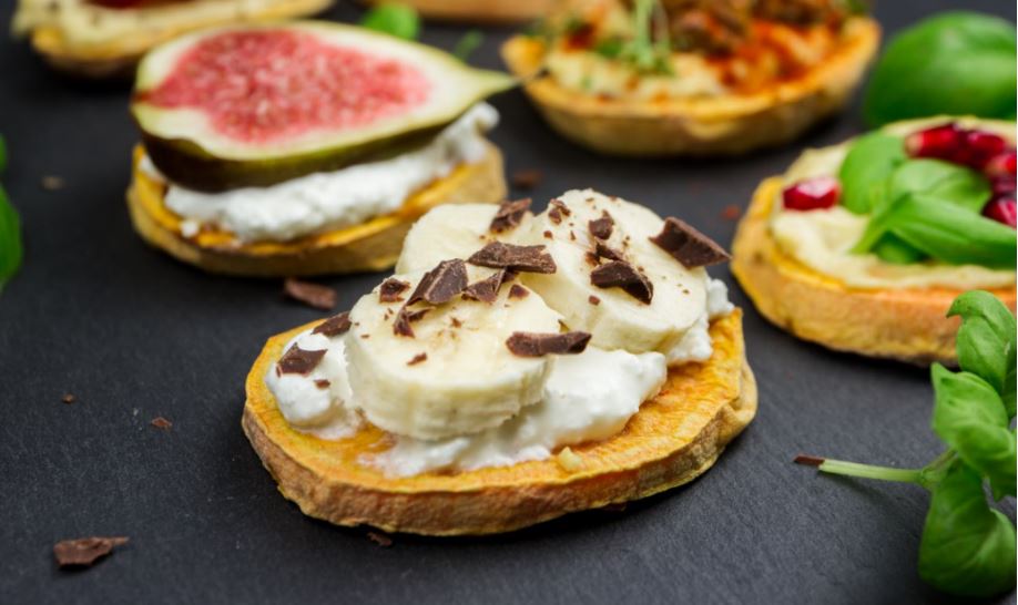 Tostadas de boniato.