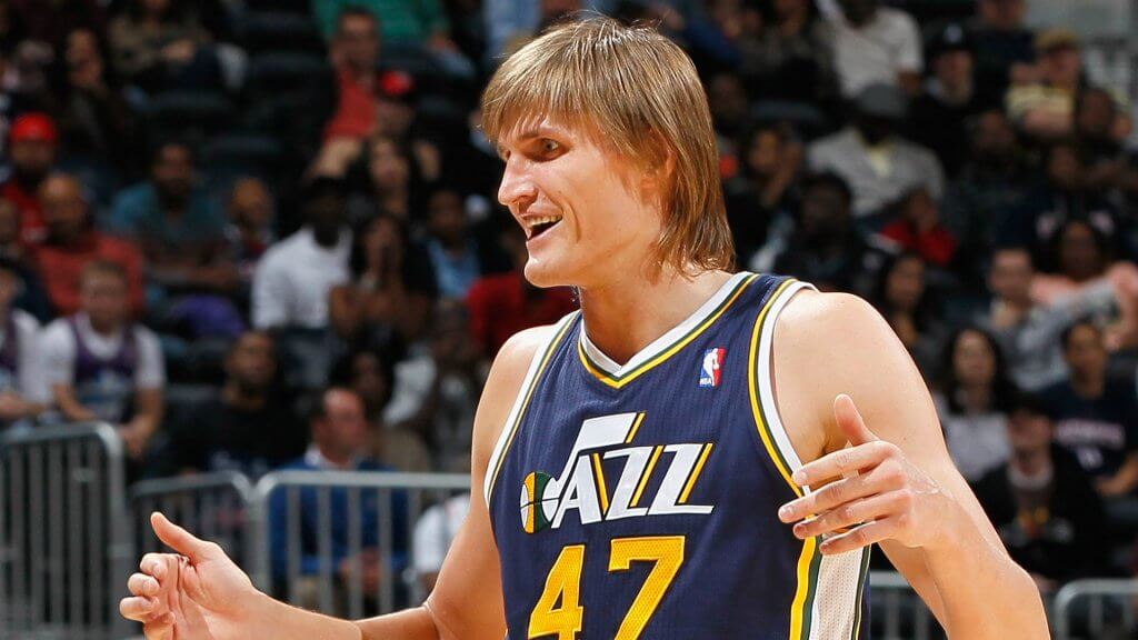 Andrei Kirilenko, uno de los mejores deportistas rusos, jugando en la NBA.