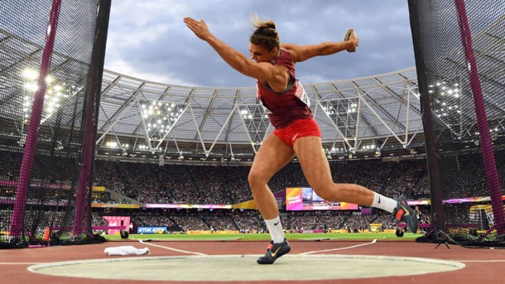 El lanzamiento de disco es una de las pruebas olímpicas de atletismo.