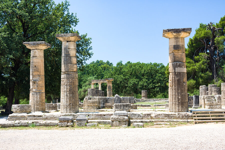Las ruinas de Olimpia, en Grecia.