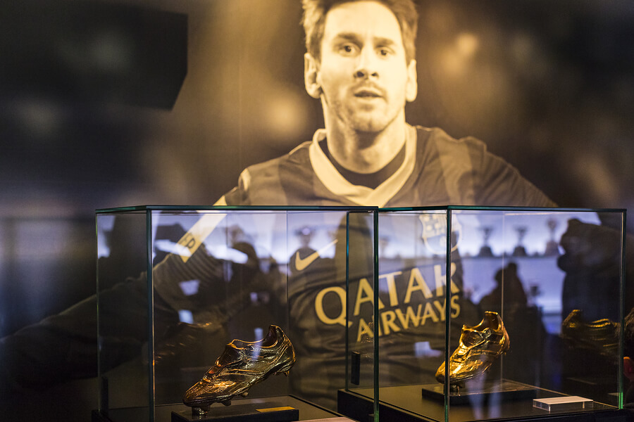 El museo de fútbol del Barcelona, situado en el Camp Nou.