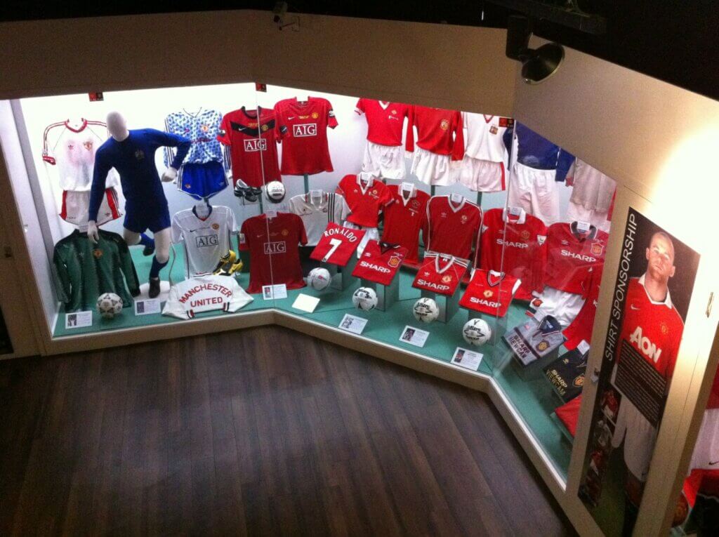 El museo del Manchester United en Old Trafford.