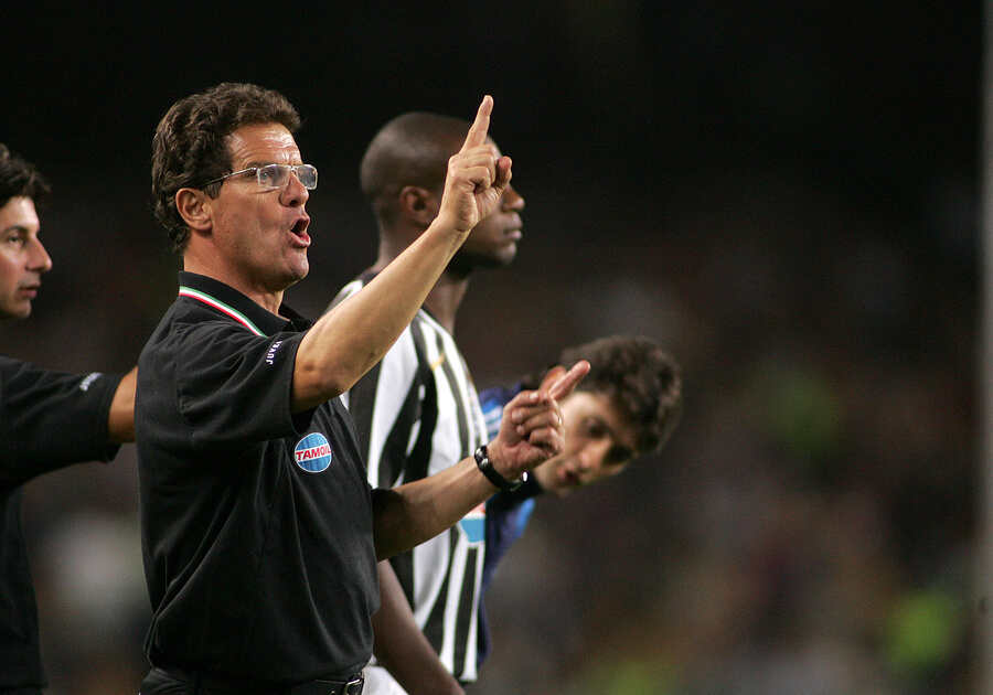 Capello durante su etapa como entrenador de la Juventus.