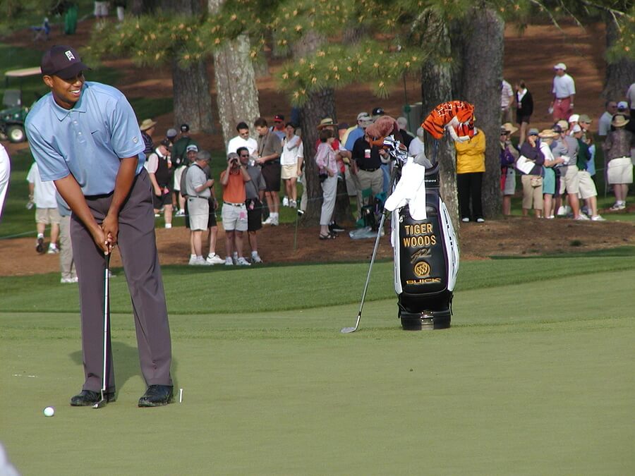 Tiger Woods en el Masters de Augusta de 2005.