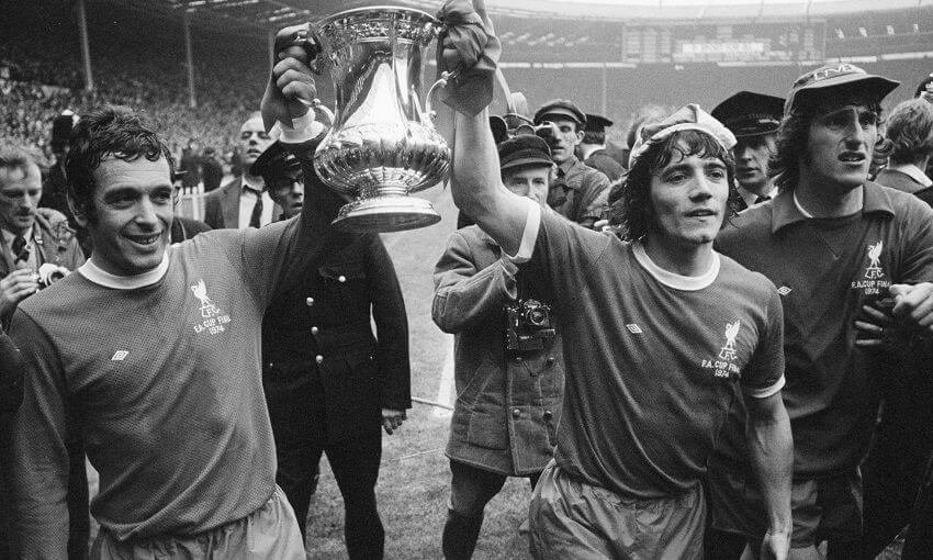 Liverpool celebrando un título de la FA Cup.