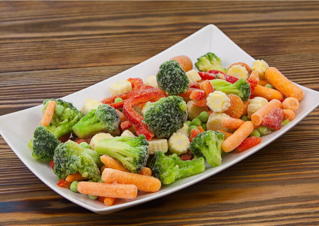 Las verduras congeladas no pierden propiedades en este proceso.