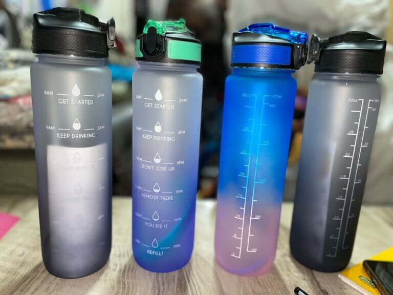 botellas recubiertas de silicona