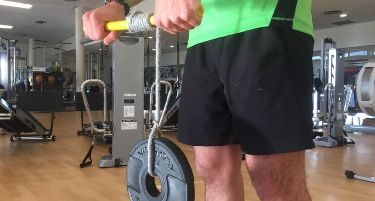 ascención de disco con cuerda