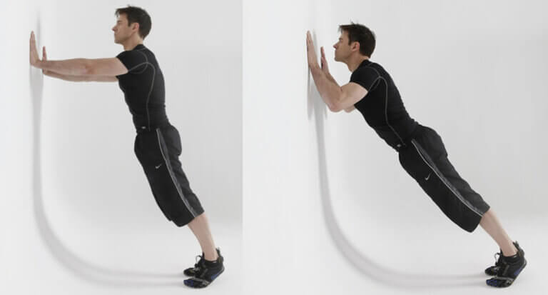 flexiones de pared