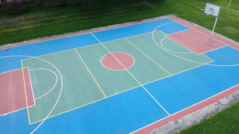 cancha de baloncesto para el juego y deporte