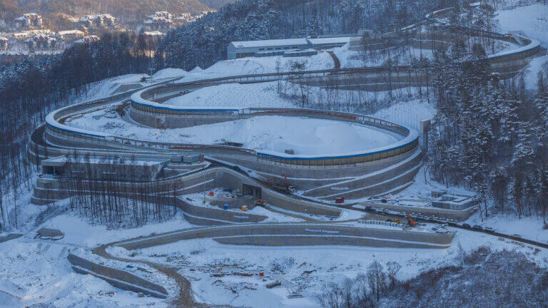 pista de deporte olímpico de invierno