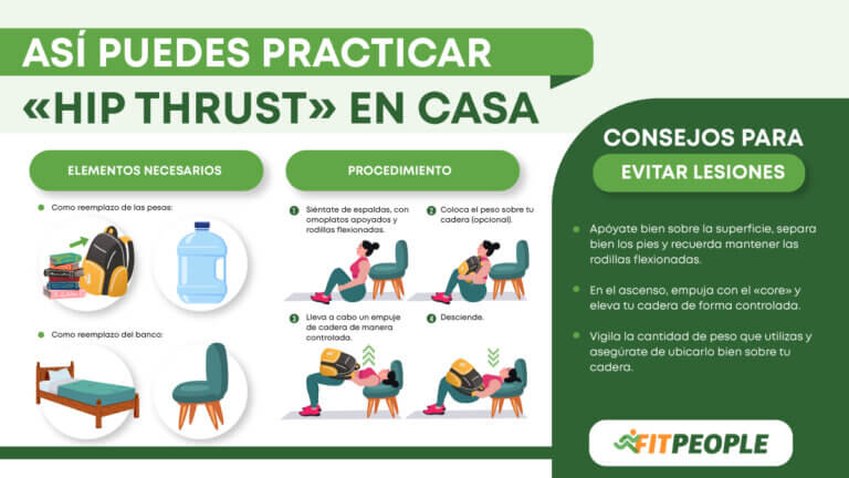Así puedes practicar hip thrust en casa
